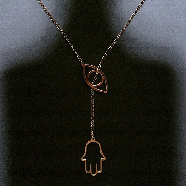 Collar Hamsa en oro.