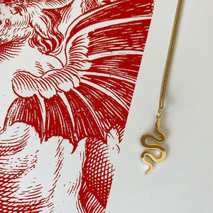 Collar Serpiente en oro.