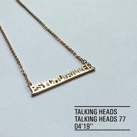 Collar Psycho Killer en oro.