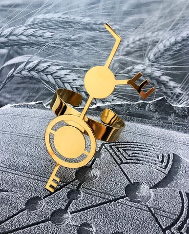 Brazalete Agroglifos No. 4 en oro