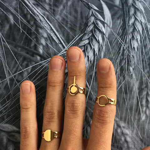 Anillos Agroglifos No. 3 en oro