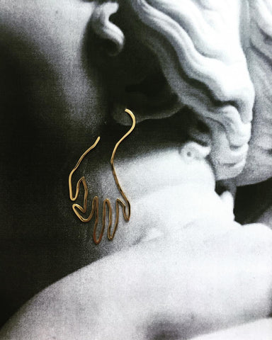 Aretes Mudras Linum en oro